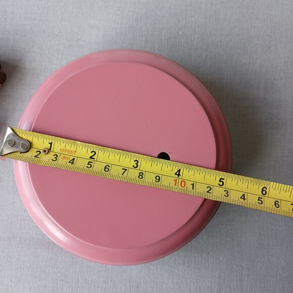 Vintage Handmade Wooden Carousel Horse Music Box pink "Dancer" 5"diameter 7.5"H - Picture 9 of 11